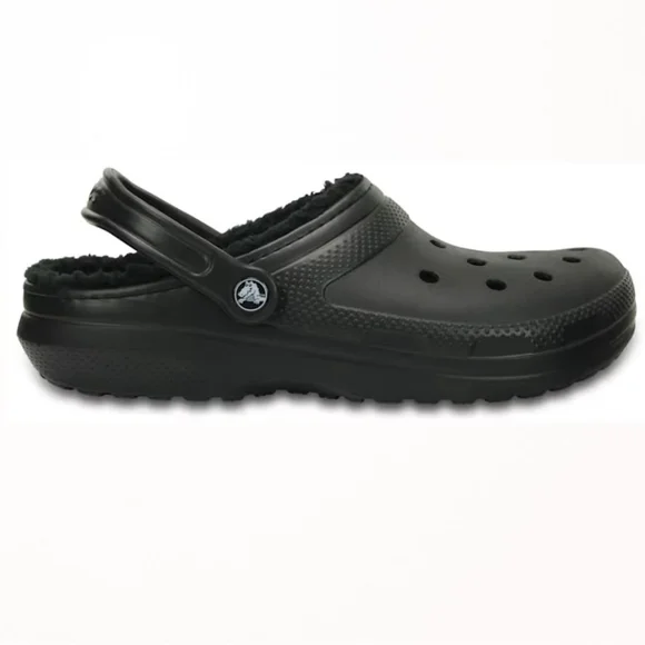 Crocs Black Classic Lined Clog - Picture 1 of 8